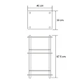 Полка-стелаж Wasserkraft K-4033 3-ярусная, хром