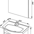 Мебель для ванной Aquanet Грейс 60 дуб сонома/белый 1 ящик, 2 дверцы