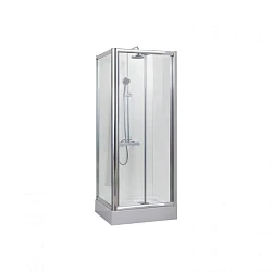 Душевой уголок Bravat Drop 90x90см BS090.2120A профиль хром, стекло прозрачное
