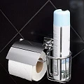 Держатель туалетной бумаги Fixsen Kvadro FX-61309+10 с держателем для освежителя, хром