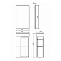 Тумба с раковиной Comforty Матэ 40 00000833CF дуб дымчатый