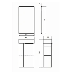 Тумба с раковиной Comforty Матэ 40 00000833CF дуб дымчатый