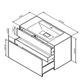 Тумба под раковину AM.PM Inspire 2.0 100 M50AFHX1003WM белый матовый