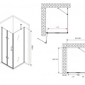 Душевой уголок ABBER Zart 90x70см AG08090P-S71 профиль хром, стекло прозрачное