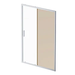 Дверь душевая в нишу AM.PM Gem 140см W90G-140-1-195MBr профиль хром, стекло прозрачное/бронзовое