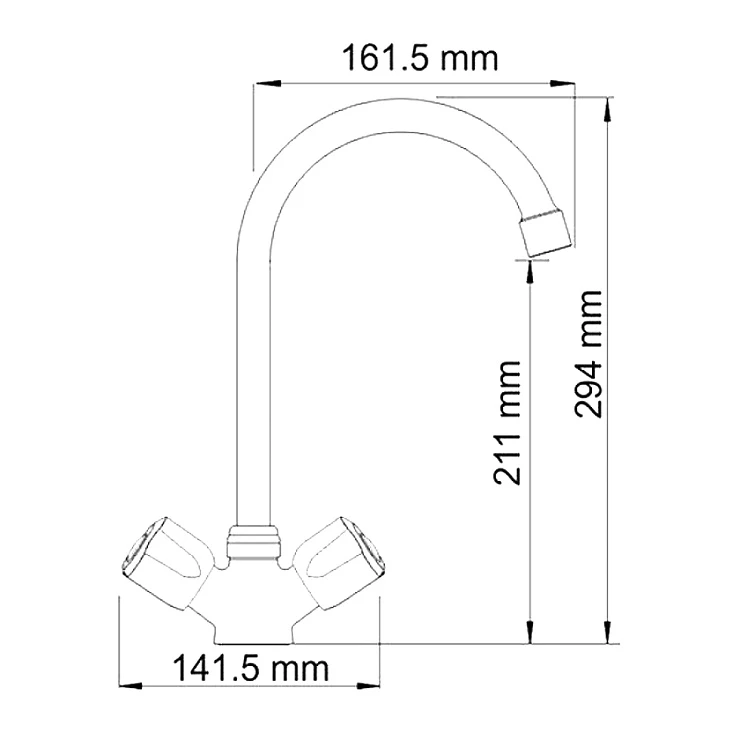Смеситель для кухни Wasserkraft Amper 2907 хром