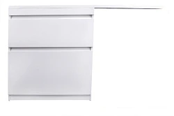 Тумба с раковиной Style Line Даллас 140 напольная, левая, белый глянец