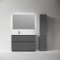 Тумба под раковину Sancos Folk Floor 120 FL120FLGS левая, напольная, Grey soft