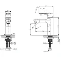 Смеситель для раковины ARROW AG4127CP хром