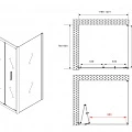 Душевой уголок ABBER Sonnenstrand 120x80см AG07120-S80 профиль хром, стекло прозрачное