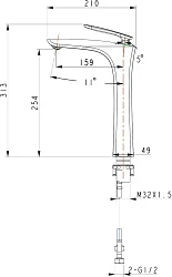 Смеситель для раковины Timo Helmi 4011/03F черный матовый