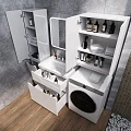 Тумба с раковиной Style Line Марелла 70 напольная, антискрейтч белый глянец
