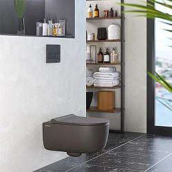 Унитаз подвесной Berges Ego XL 083218 антрацит матовый