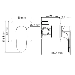 Гигиенический душ Wasserkraft Asphe A7751.290.292.335 розовое золото