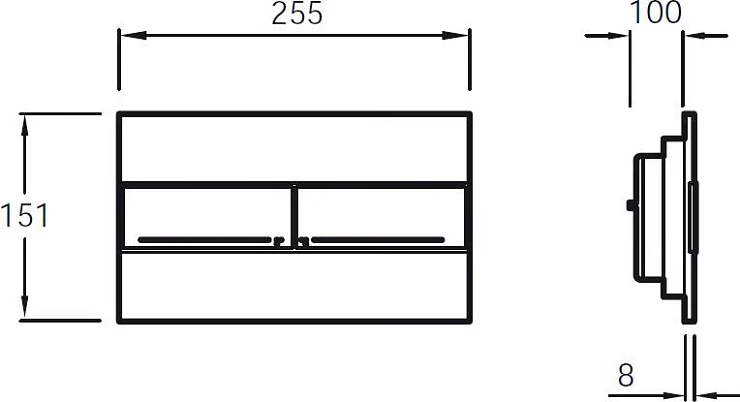Комплект Jacob Delafon Patio E21740RU-00 кнопка хром