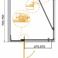 Душевой уголок Cezares Slider 90x79,5см SLIDER-AH-1-80-80/90-C-Cr профиль хром, стекло прозрачное