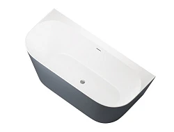Акриловая ванна Allen Brau Priority 170x78 2.31003.21/BGM белый матовый, сине-серый