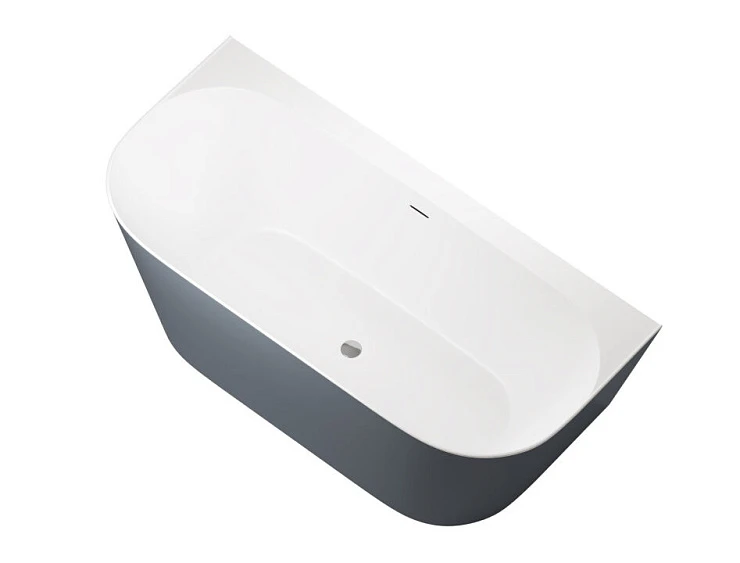 Акриловая ванна Allen Brau Priority 170x78 2.31003.21/BGM белый матовый, сине-серый