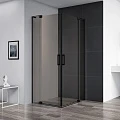 Душевой уголок Cezares Slider 100x100см SLIDER-A-2-90/100-BR-NERO профиль черный, стекло бронза