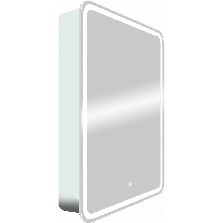 Зеркало-шкаф Art&Max Platino 60 AM-Pla-600-800-1D-L-DS-F с подсветкой, белый