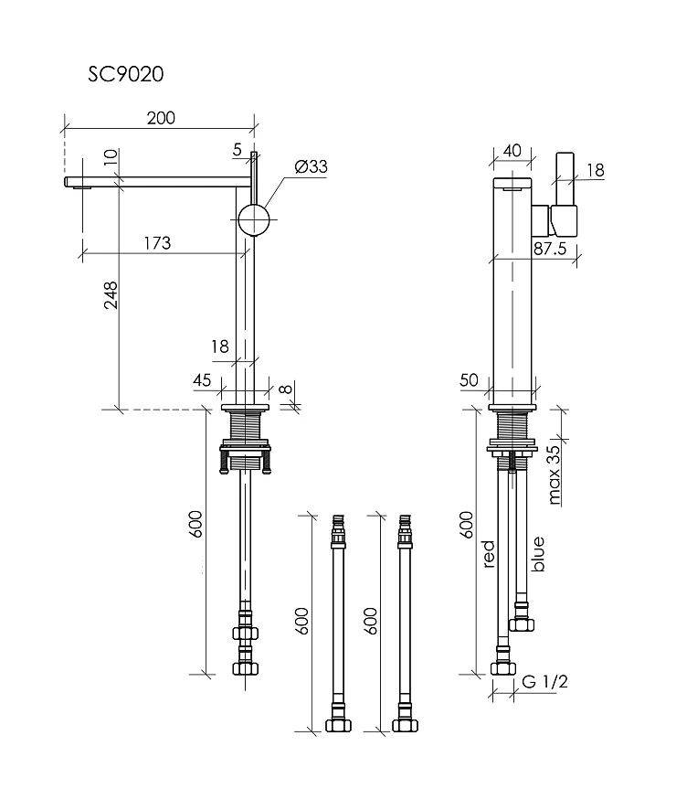 Смеситель для раковины Sancos Linn SC9020BG брашированное золото