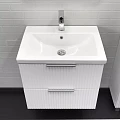 Тумба с раковиной Comforty Лима 60П2 белая матовая (раковина Como 60)