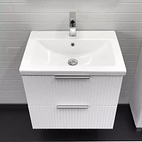 Тумба с раковиной Comforty Лима 60П2 белая матовая (раковина Como 60)