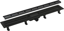 Душевой лоток AlcaPlast APZ10BLACK 550 с решеткой и опорами, черный