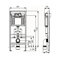 Система инсталляции для унитазов TECE TECEbase K447401 с кнопкой хром глянцевая