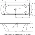Акриловая ванна Riho Linares 170x75 Plug & Play B141010005 правая, белая глянцевая