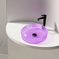 Раковина накладная ABBER Glas AK2301P фиолетовая