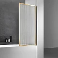 Шторка на ванну Vincea VSB-41700FLG 70 см, профиль брашированное золото, стекло рифленое