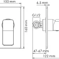Гигиенический душ Wasserkraft A106157 со смесителем, хром