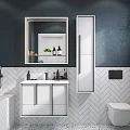 Тумба с раковиной Aquaton Ривьера 80 белая