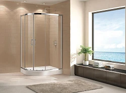 Душевой уголок Cezares Eco 120x90см ECO-O-AH-2-120/90-P-Cr профиль хром, стекло рифленое