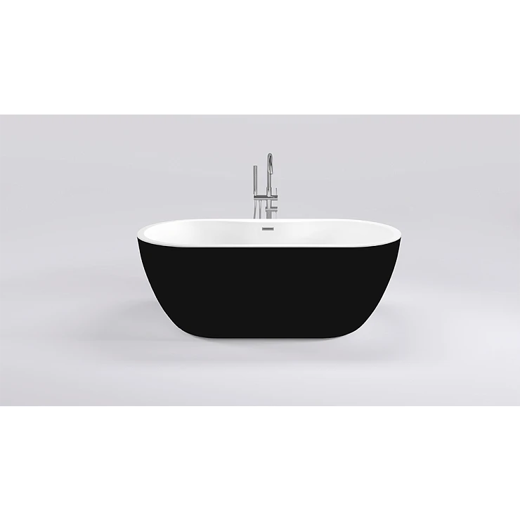 Акриловая ванна Black & White Swan SB111 Black 180x75см 111SBBL черная глянцевая