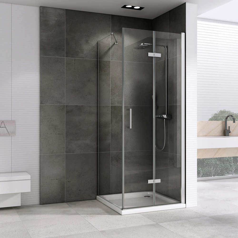 Душевой уголок ABBER Zart 100x100см AG08100P-S101 профиль хром, стекло прозрачное