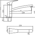 Смеситель для кухни Aquanet Static AF330-40C хром