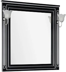 Зеркало Aquanet Паола 90 181766 черный/серебро