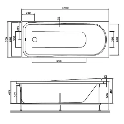Экран AM.PM Like 170x70 W80A-170-070W-P белый