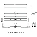Душевой лоток Berges C1 Norma 70 095138 черный матовый