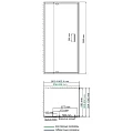 Душевой уголок Wasserkraft Berkel 90x100см 48P18 профиль хром, стекло прозрачное