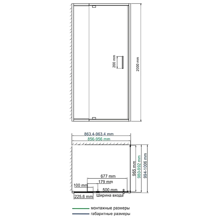 Душевой уголок Wasserkraft Berkel 90x100см 48P18 профиль хром, стекло прозрачное