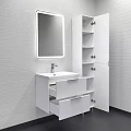 Тумба с раковиной Comforty Лима 60П2 белая матовая (раковина Como 60)
