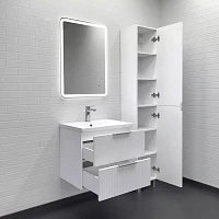 Тумба с раковиной Comforty Лима 60П2 белая матовая (раковина Como 60)