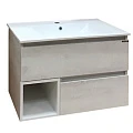 Тумба с раковиной Comforty Турин 75 00004147332CF дуб белый