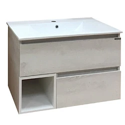 Тумба с раковиной Comforty Турин 75 00004147332CF дуб белый