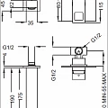 Смеситель для раковины Cezares Molveno MOLVENO-BLS1-01-W0 с внутренней частью, хром