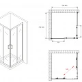 Душевой уголок ABBER Schwarzer Diamant 80х80см AG020805 профиль хром, стекло прозрачное