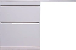 Тумба с раковиной Style Line Даллас 130 напольная, левая, эмаль, белый глянец
